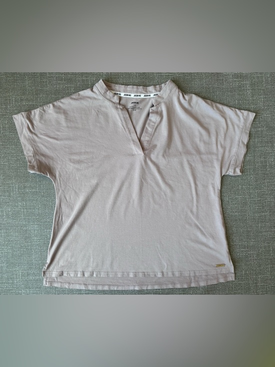 Jason Wu Tops - Jason Wu Womens L Pink V Neck Short Sleeve Knit Top Modal Cotton Stretch